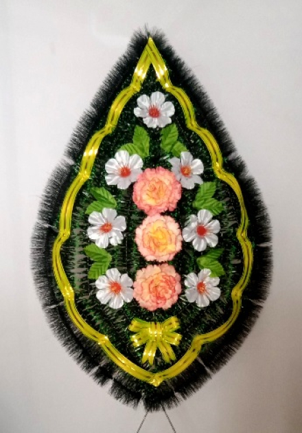 Венок ритуальный ВР-245 выс.120см.