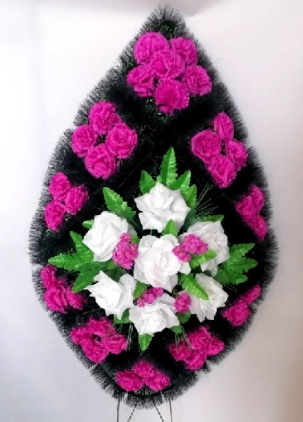 Венок ритуальный БВ-536  выс.140см.