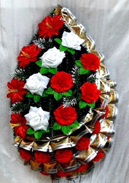 Венок ритуальный ВР-275 выс.140см.