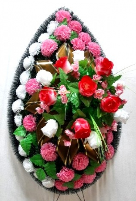 Венок ритуальный ВР-213 выс.140см.