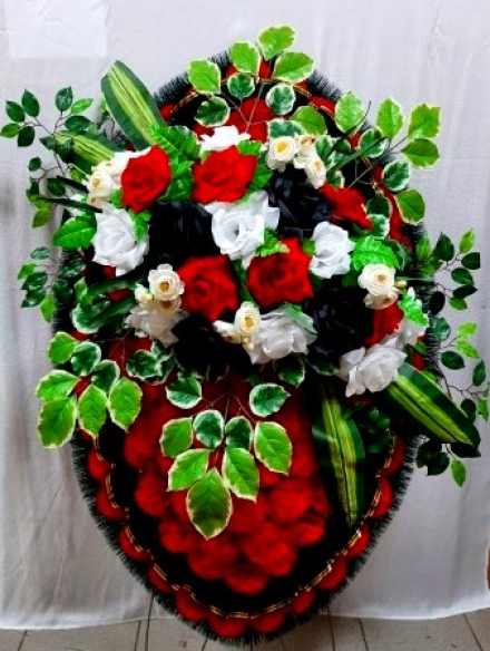 Венок ритуальный ВР-227, выс.150см.