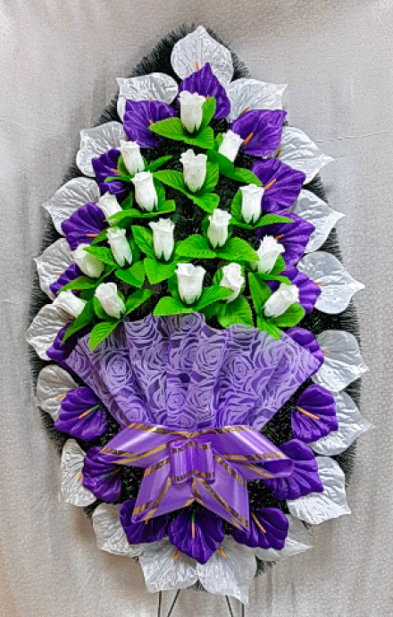 Венок ритуальный ВР-232 выс.135см.