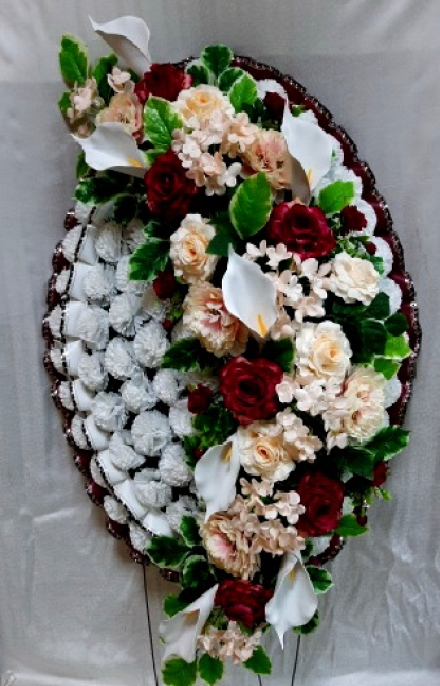 Венок ритуальный АВ-12 "Богема", выс.140см.