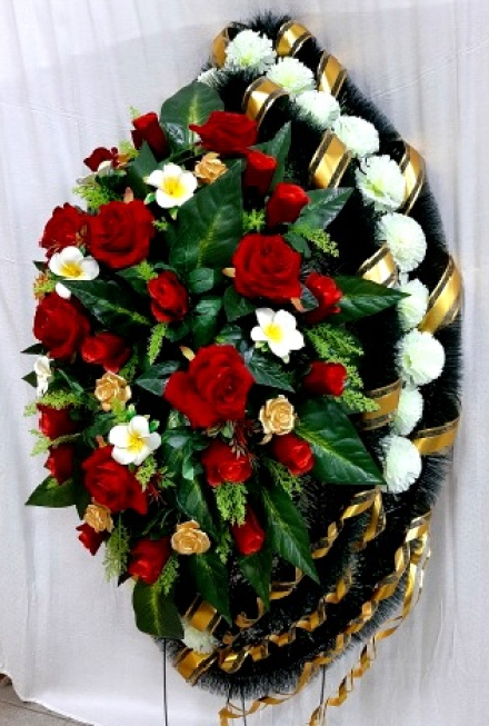Венок ритуальный АВ-23 "Красота", выс.140см.