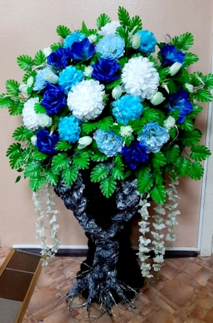 Корзина ритуальная АК-12 "Райское дерево" в.120см.