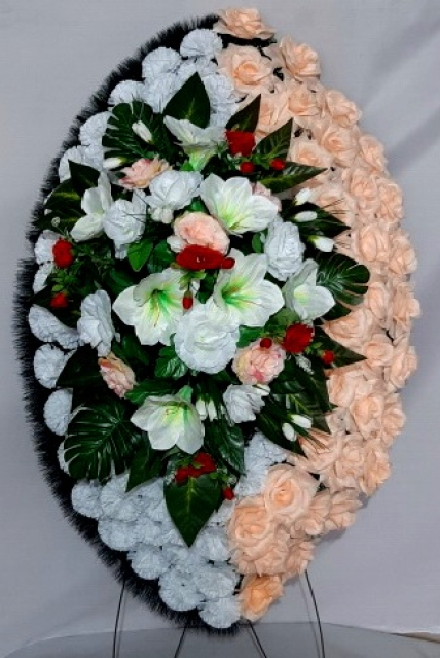 Венок ритуальный ВР-286 выс.150см.