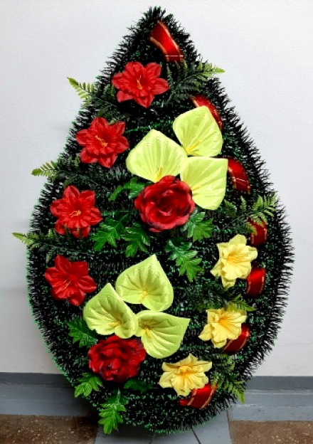 Венок ритуальный ВР-292 выс.120см.