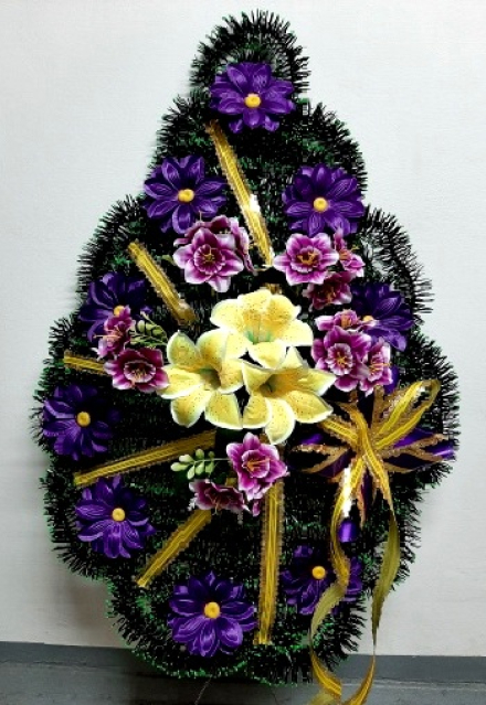 Венок ритуальный ВР-294 выс.125см.