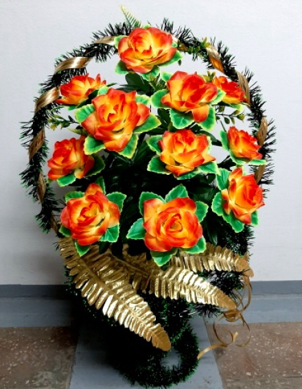 Корзина ритуальная КР-132, высота 80см.