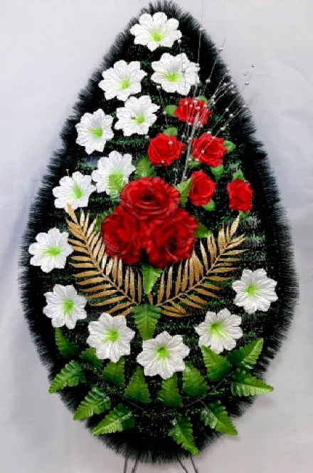 Венок ритуальный ВР-308 выс.150см.