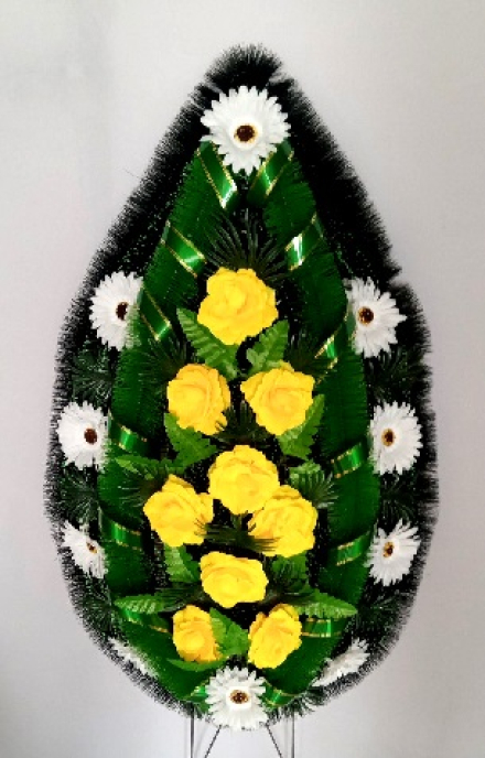 Венок ритуальный БВ-120 выс.140см.