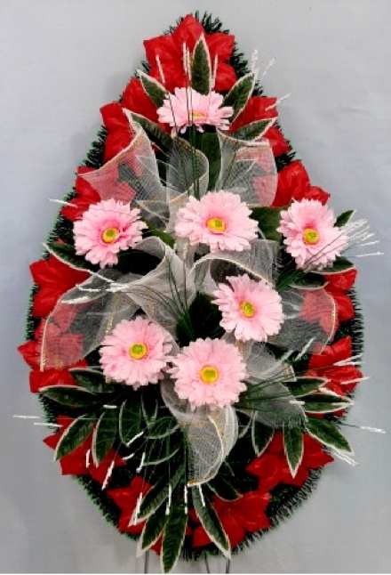 Венок ритуальный ВР-312 выс.140см.