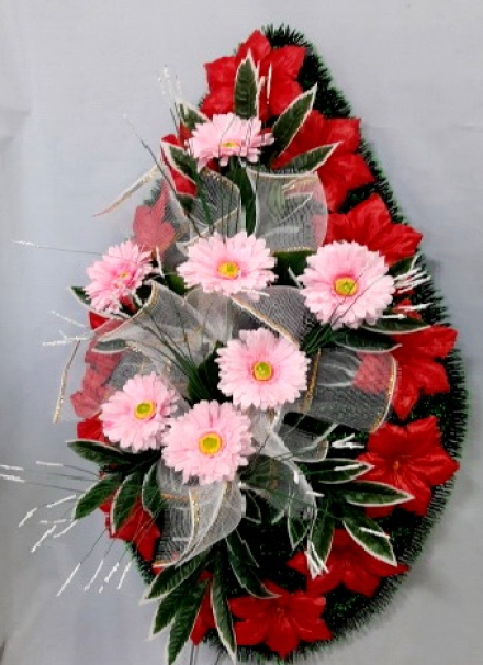 Венок ритуальный ВР-312 выс.140см.