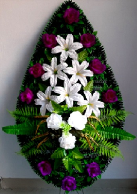 Венок ритуальный ВР-313 выс.150см.