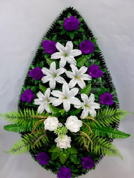 Венок ритуальный ВР-313 выс.150см.