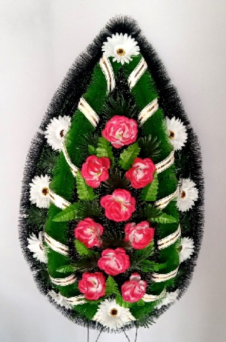 Венок ритуальный БВ-120 выс.140см.