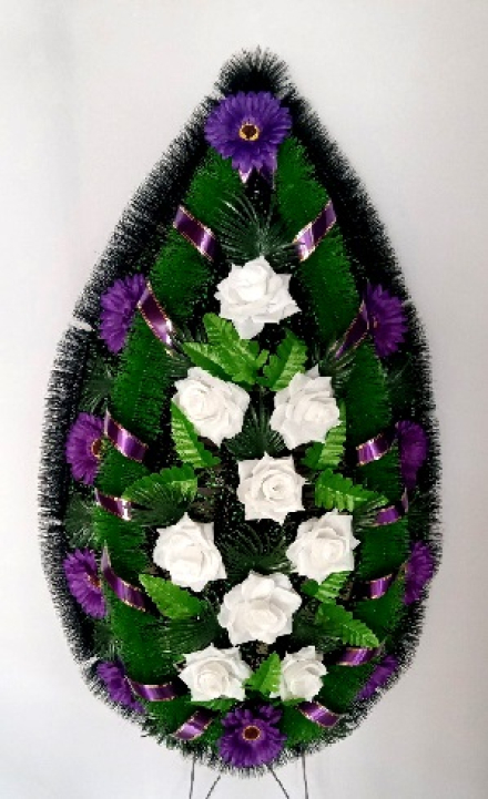 Венок ритуальный БВ-120 выс.140см.