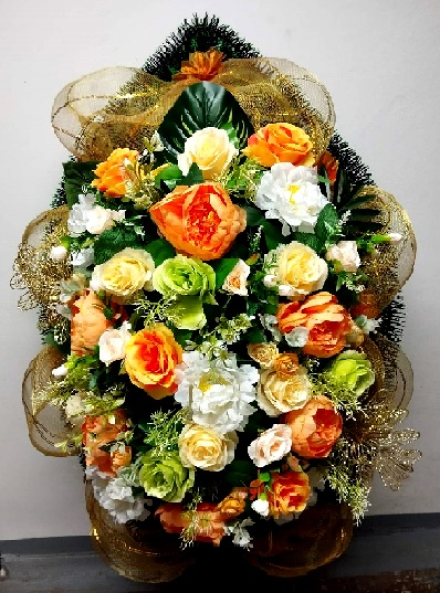 Венок ритуальный ВР-334 выс.140см.