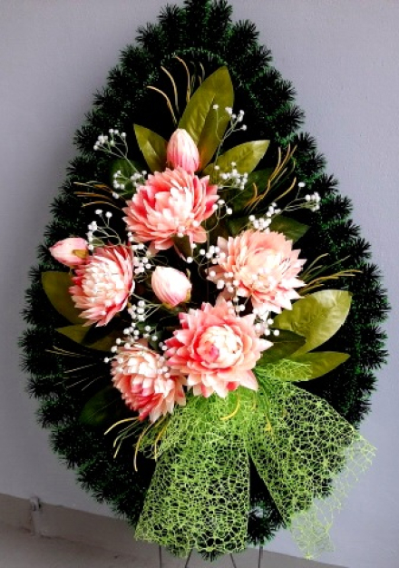 Венок ритуальный ВР-337, выс.140см.