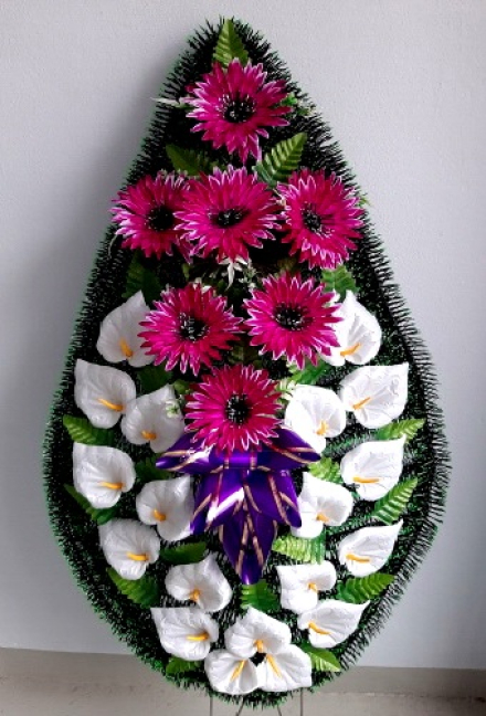 Венок ритуальный ВР-341, выс.150см.