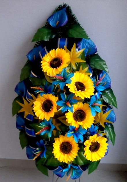 Венок ритуальный ВР-343, выс.140см.