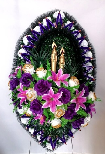 Венок ритуальный БВ-68  150х75см.