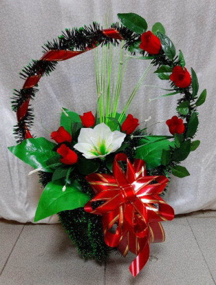 Корзина ритуальная КР-106  высота 65см.