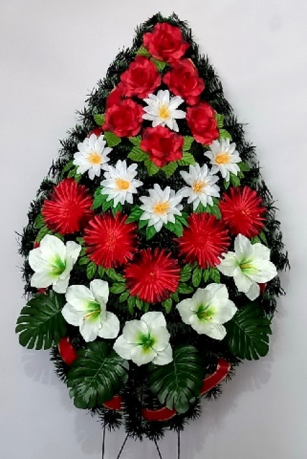Венок ритуальный ВР-255 выс.140см.