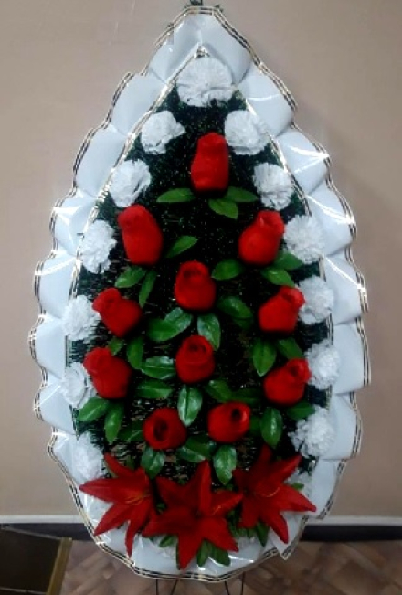 Венок ритуальный ВР-75Б выс.140см.