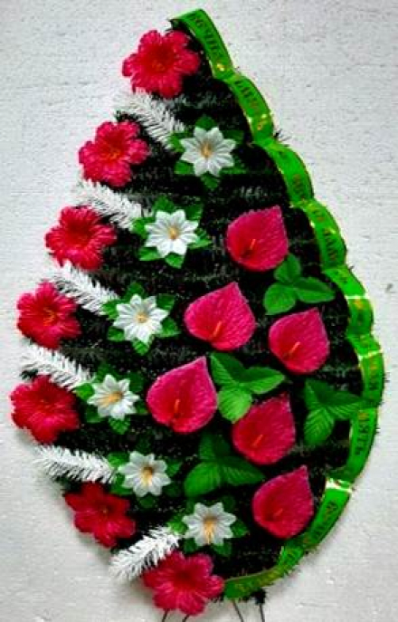 Венок ритуальный ВР-97/1 выс.150см.