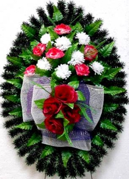 Венок ритуальный ВР-108/1 выс.145см.