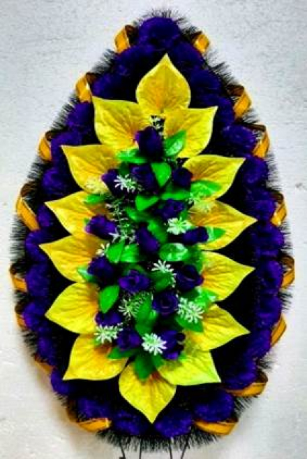 Венок ритуальный ВР-141 выс.140см.