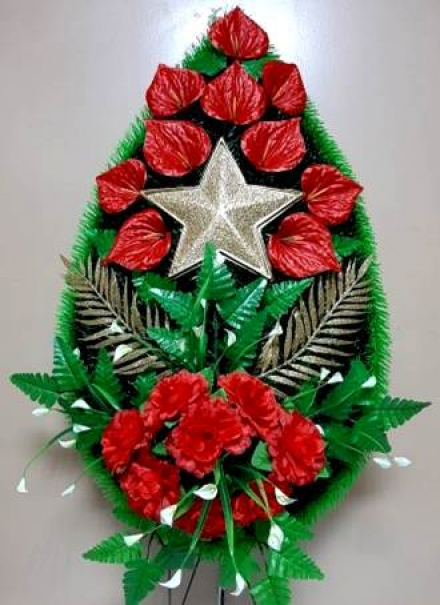 Венок ритуальный ВР-173 выс.140см.