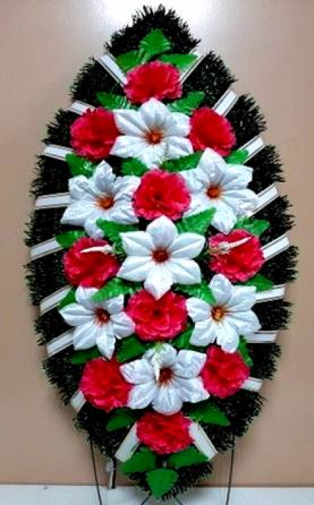 Венок ритуальный ВР-177 выс.125см.