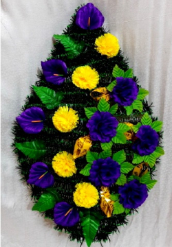 Венок ритуальный ВР-80/1 выс.120см.