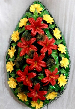 Венок ритуальный ВР-267 выс.140см.