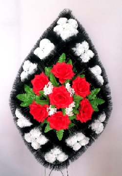 Венок ритуальный БВ-536  выс.140см.