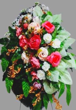 Венок ритуальный АВ-27 "Вернисаж", выс.150см.