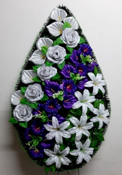 Венок ритуальный ВР-306 выс.150см.