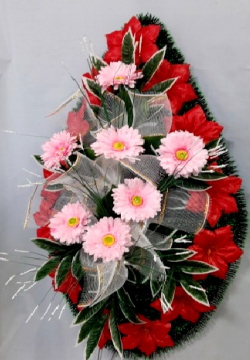 Венок ритуальный ВР-312 выс.140см.