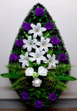 Венок ритуальный ВР-313 выс.150см.