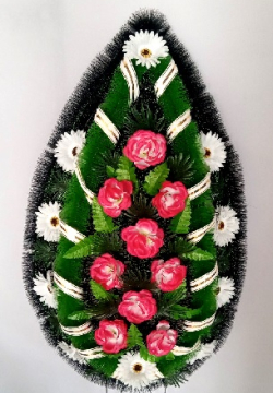 Венок ритуальный БВ-120 выс.140см.