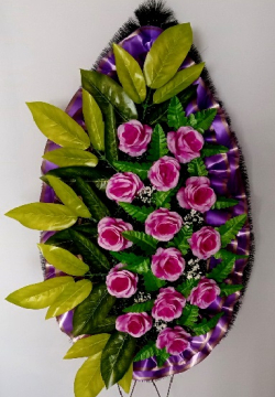 Венок ритуальный БВ-116  выс.140см.