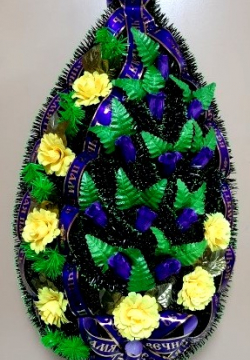 Венок ритуальный ВР-196 выс.140см.